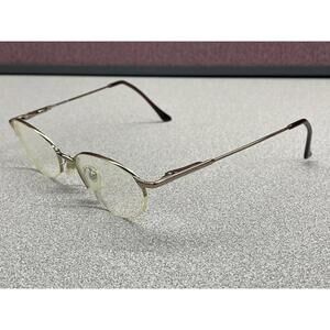 Brooks Brothers Eyeglasses Frames BB 211 1050 Gold Half Rim 49-19-135 Italy